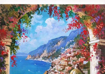 Vincenzo Somma (1955) - Terrace on the sea of Positano