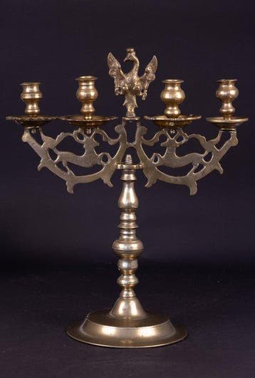 Judaica: Shabbat/sabbath Candelabrum - Kandelaber - Messing