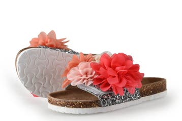 Colors of California Slippers Meisjes in maat 30 Zilver, Verzenden, Schoenen