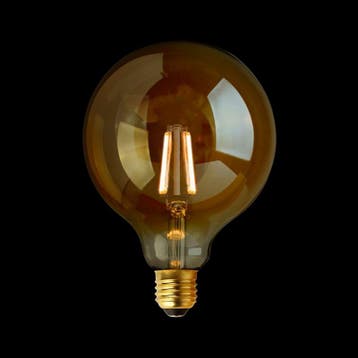 Filament LED Lamp Globe XL Gold Ø125 mm E27 3.5W, Verzenden