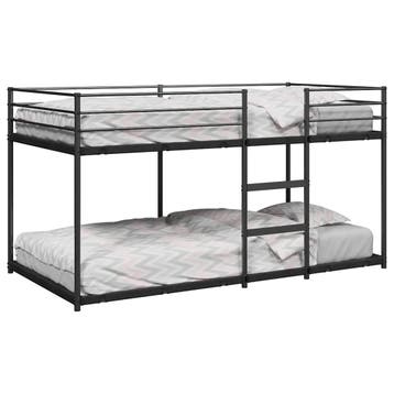 vidaXL Stapelbed zonder matras 90x190 cm staal zwart, Verzenden, Nieuw