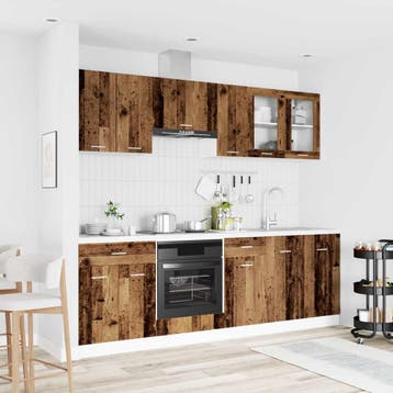 vidaXL Keuken Eenheid Lyon 8 st Bewerkt hout, Verzenden, Nieuw