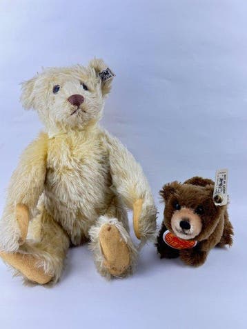 Steiff - Jouet Lot of 2 x Vintage Steiff Bears, Antiek en Kunst