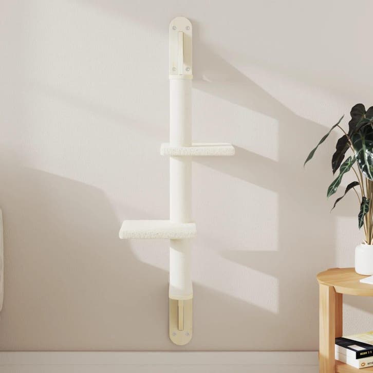 vidaXL Kattenmeubel wandgemonteerd met krabpaal 108 cm, Dieren en Toebehoren, Katten-accessoires, Nieuw, Verzenden