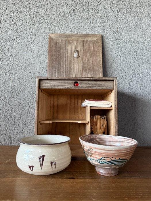 Service à thé - Japanese Matcha Tea Ceremony Utensil Cabinet, Antiek en Kunst, Antiek | Overige Antiek