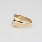Bague - 14 carats Or jaune - Diamant / Emaille, Nieuw