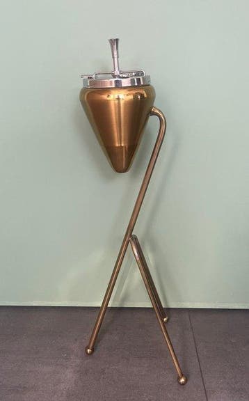 Asbak - Metaal - Vintage tripod asbak