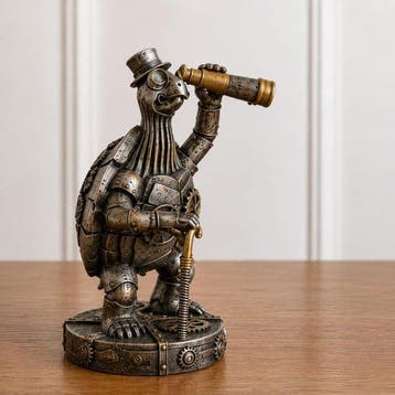 sculptuur, Mechanical Turtle Explorer with Telescope and