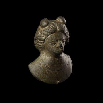 gallo-romain Bronze Bust, de Diana