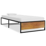 vidaXL Bedframe metaal zwart 100x200 cm, Verzenden, Nieuw