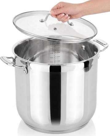 NutriChef 18L Soeppan RVS | Tweede kansje | OP = OP, Huis en Inrichting, Verzenden, Nieuw, Inox