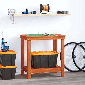vidaXL Werkbank Waskleur Bruin 80 x 50 x 80 cm Massief, Verzenden, Nieuw