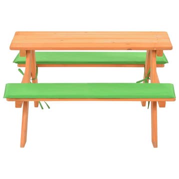 vidaXL Kinderpicknicktafel met banken 89x79x50 cm massief, Verzenden, Nieuw