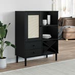 vidaXL Hoge kast SENJA 90x40x112 cm rattan look grenenhout, Verzenden, Nieuw