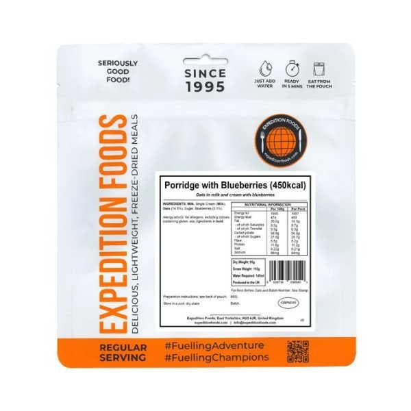 Porridge met Bosbessen - Expedition Foods, Diversen, Levensmiddelen, Verzenden