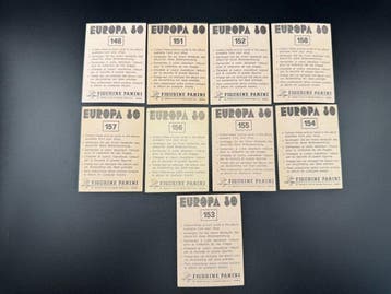 1980 Panini #148, 151/158 Europa 80 - Italy - 9 Sticker -, Verzamelen, Stickers, Nieuw
