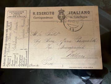 Italie - Lot de 13 cartes postales militaires Italia 1, Collections