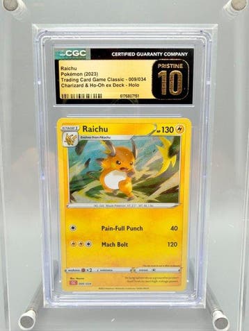 Pokémon Graded card - Raichu Holo - CGC Pristine 10 - Sword, Hobby en Vrije tijd, Nieuw