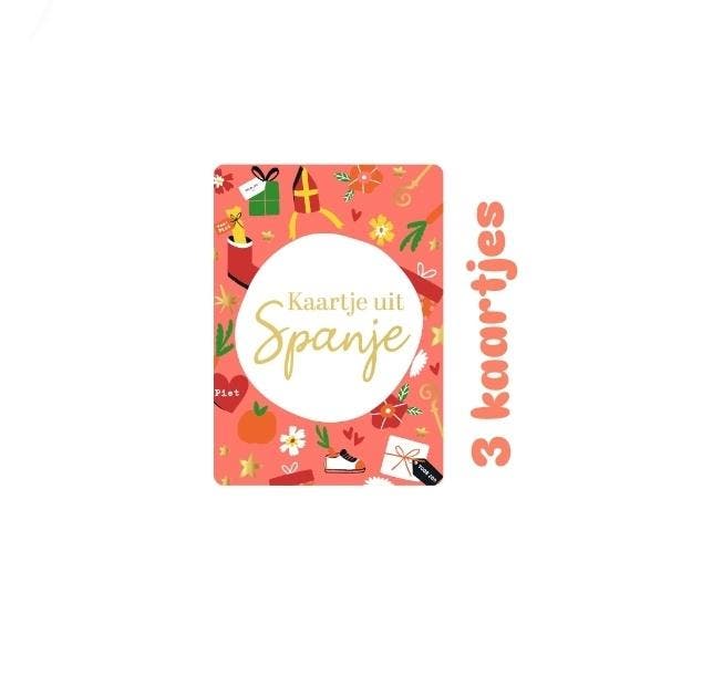 3x Mini kaartje kaartje uit spanje - sinterklaas - post v..., Diversen, Wenskaarten, Nieuw, Ophalen of Verzenden