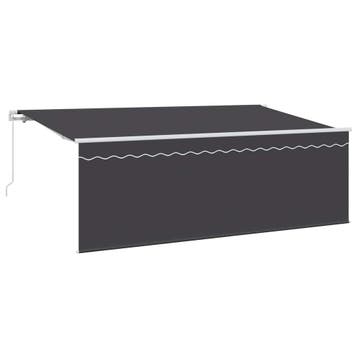 vidaXL Uitschuifbare luifel Antraciet 400 x 200 cm, Tuin en Terras, Verzenden, Nieuw