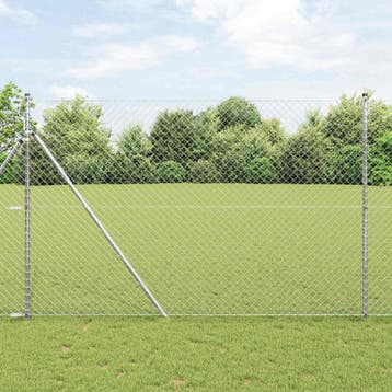 vidaXL Gaashek 10 x 1,6 m Verzinkt staal zilver, Verzenden, Nieuw
