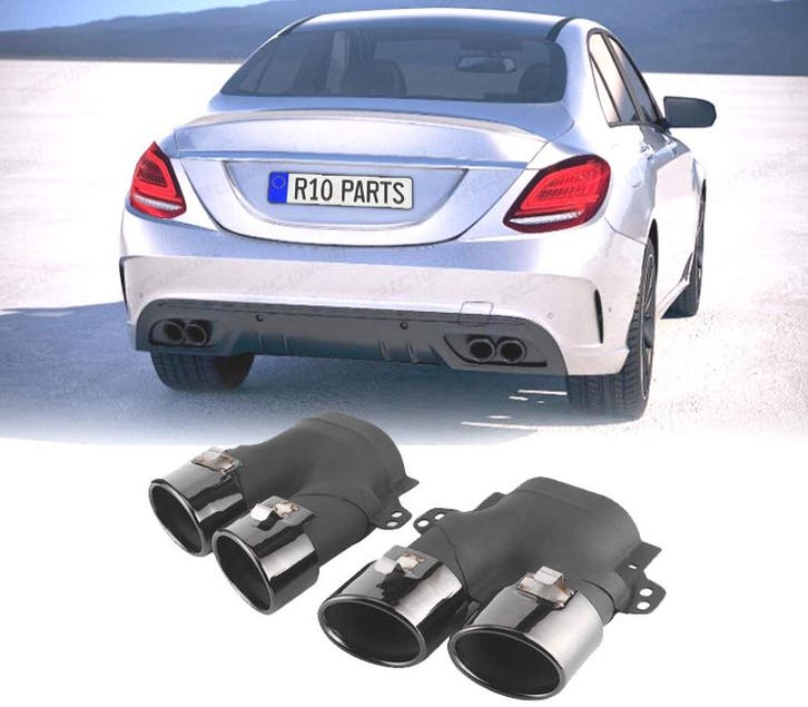EMBOUTS D´ÉCHAPPEMENT MERCEDES W205 C205 14- LOOK C43 NOIR B, Autos : Pièces & Accessoires, Systèmes d'échappement, Envoi