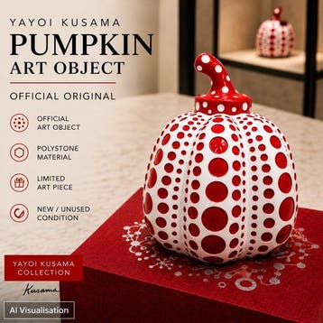 Yayoi Kusama (1929-2026) (after) - Pumpkin White / Red –