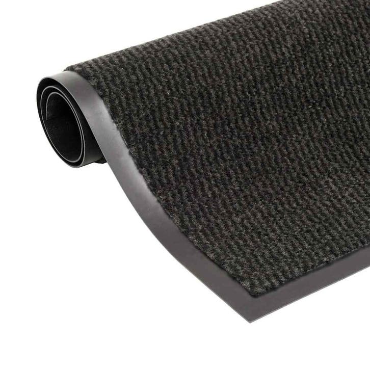 vidaXL Droogloopmat rechthoekig getuft 120x180 cm zwart, Jardin & Terrasse, Paillassons, Envoi