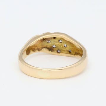 Ring - 14 karaat Geel goud Diamant (Natuurlijk), Handtassen en Accessoires, Ringen, Nieuw