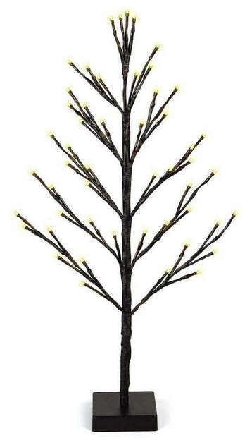 Kerstboom met LED - 60cm - 51 LED - Warm Wit - zwart, Huis en Inrichting, Verzenden, Nieuw
