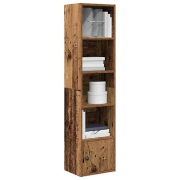 vidaXL Boekenkast 31x24x127 cm bewerkt hout oud houtkleurig, Verzenden