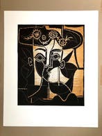 Pablo Picasso (1881-1973) - Großer Frauenkopf mit, Antiquités & Art