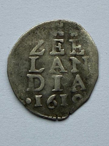 Nederland, Zeeland 2 of Dubbele Stuiver 1619 (Zonder, Postzegels en Munten