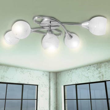 vidaXL Plafondlamp met glazen behuizing voor lampen, Huis en Inrichting, Lampen | Plafondlampen, Verzenden, Nieuw