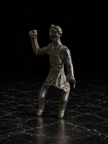 Oud-Romeins, Keizerrijk Brons Votiefpaardrijder - 6.2 cm