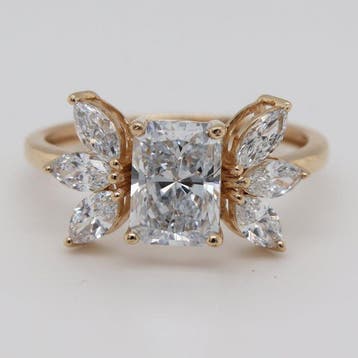 Zonder minimumprijs - Ring - 14 karaat Geel goud - 2.22ct.