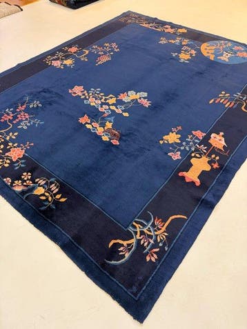 Handgeknoopte antieke Chinese tapijt – Art Deco - Tapijt -, Maison & Meubles, Ameublement | Tapis & Moquettes
