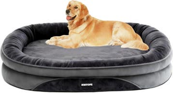 Luxe Hondenbed 106cm | Tweede kansje | OP = OP (hondenmand), Dieren en Toebehoren, Verzenden, Gebruikt, Stof
