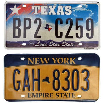 Originele nummerborden - kentekenplaten uit Amerika, Ophalen of Verzenden, Gebruikt