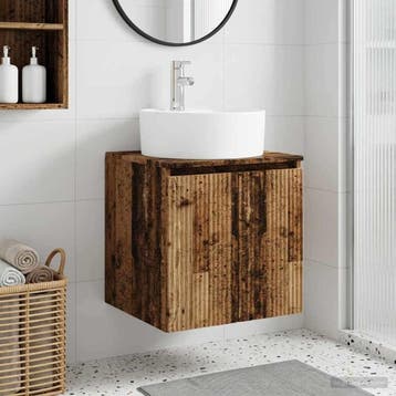 vidaXL Wandgemonteerde wastafel van een meubel Oud hout, Verzenden, Nieuw