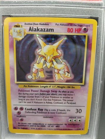 Pokémon - 1 Graded card - Alakazam #1 Holo - PSA 8 - WOTC -