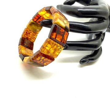 Natuurlijke Baltische amber brede manchet armband 21,1 g -