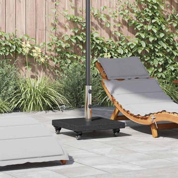 vidaXL Parasolvoet 30 kg Zwart Graniet Vierkant, Verzenden, Nieuw