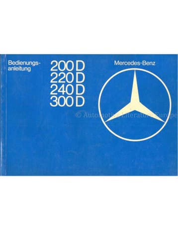 1977 MERCEDES BENZ E KLASSE INSTRUCTIEBOEKJE DUITS, Ophalen of Verzenden