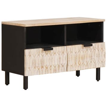 vidaXL TV Kast Witte Was Afwerking 70 x 33 x 46 cm Massief, Verzenden
