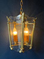 Lamp - Brons, Facet geslepen glas - Hallantaarn, Antiek en Kunst