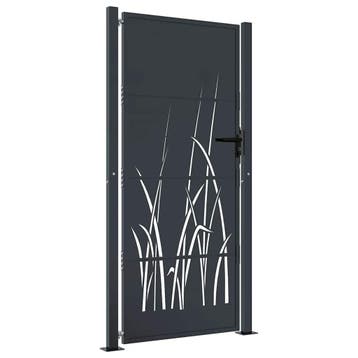 Poort 105x205cm Antraciet | -55% Retour Deal (tuinpoort), Gebruikt, Looppoort, Staal, 100 tot 150 cm