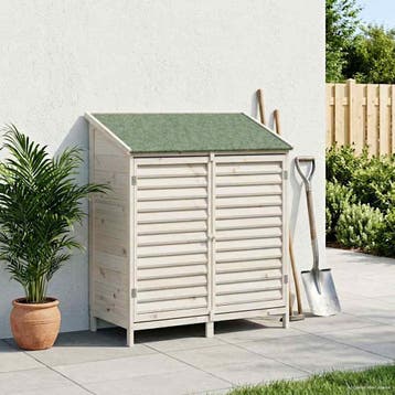 vidaXL Tuin Shed met dak Wit 106 x 56 x 113,5 cm Massief, Verzenden, Nieuw