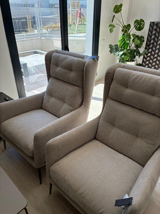 natuzzi - Fauteuil (2) - After Eight - Textiel, Antiquités & Art, Art | Objets design