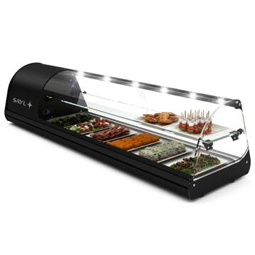 Tapasvitrine | CLASSIC | Zwart | 4x 1/3 GN | +2°C/+6°C |, Verzenden, Nieuw in verpakking